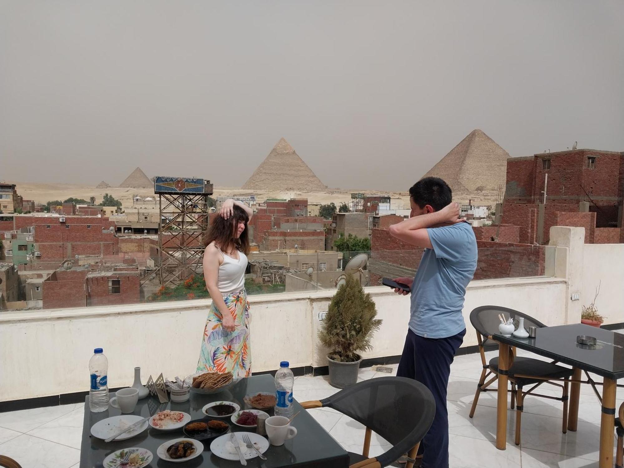 Eagles Pyramids View Hotel Kafrat al Jabal Exterior photo